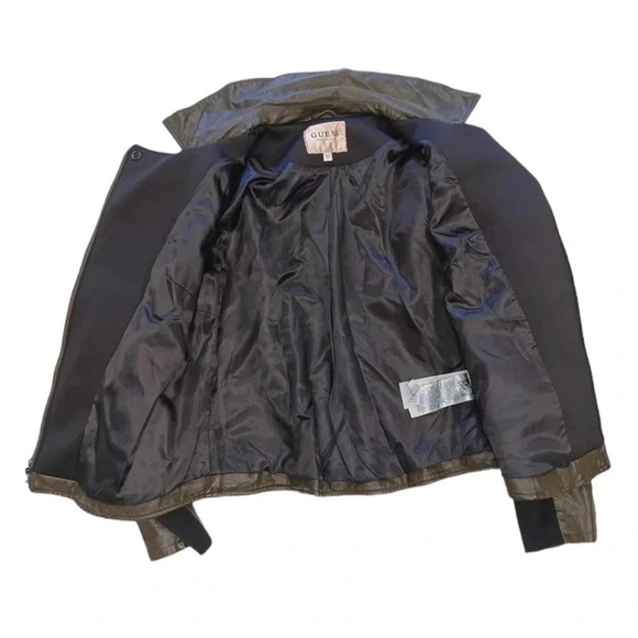 Guess Moto Faux Leather  Jacket Size Large - Picture 4 of 11